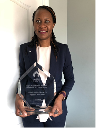 OSFIBSIF_leader's tweet photo. During last week’s town hall, I had the pleasure of presenting the first-ever Inclusive Leadership Award to @lkimumwe and @JohnPreiato! 

Congrats to these 2 members of our Inclusion Network for laying the groundwork for our #DEIstrategy! https://t.co/zHdAEmBpN0
