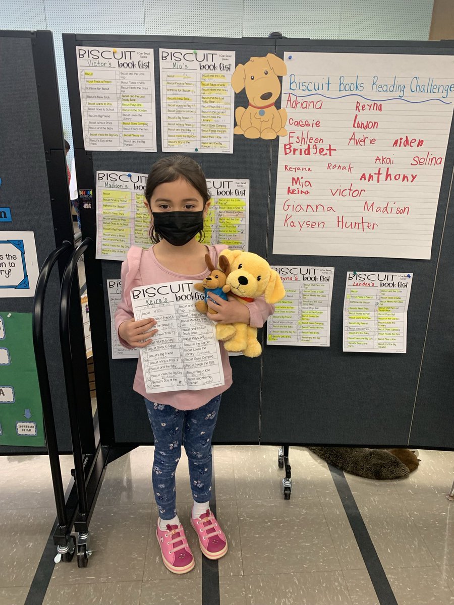 MrsHerrera_WCB's tweet image. Our Biscuit Book Challenge is complete!! Here are more finishers!!📚🐶📚 My book list shows how much love went into getting this challenged completed! 😂 #hardworkpaysoff #practicemakesbetter #wcbpride Thanks @AlyssaCapucilli for sharing your love of Biscuit with us!