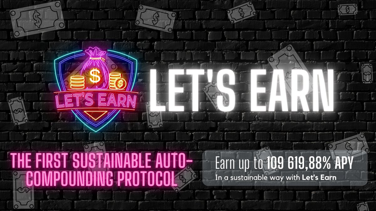 CryptoGenie99's tweet photo. Just found a new gem ๐ #LetsEarn -
@LetsEarn_
The first Sustainable Auto-compounding & Auto-Staking protocol on #BSC you don't want to miss this Gem ๐๐ง
If you find this you're early๐ค
Everyone join the Discord link and make some good gains๐
Discord: https://t.co/CO3kbcSkJA https://t.co/PLX5zyhWYD