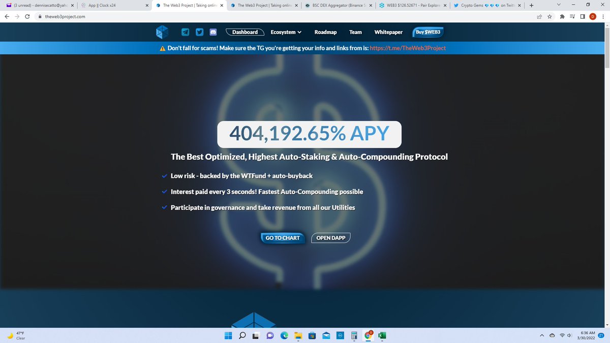 dennisemonares's tweet photo. @CryptoGemsCom #TW3P The web 3 group! 404,192.65 APY every 3 seconds, loads of utilities, great devs and mods, and regular AMA's! https://t.co/637MMDa7lT