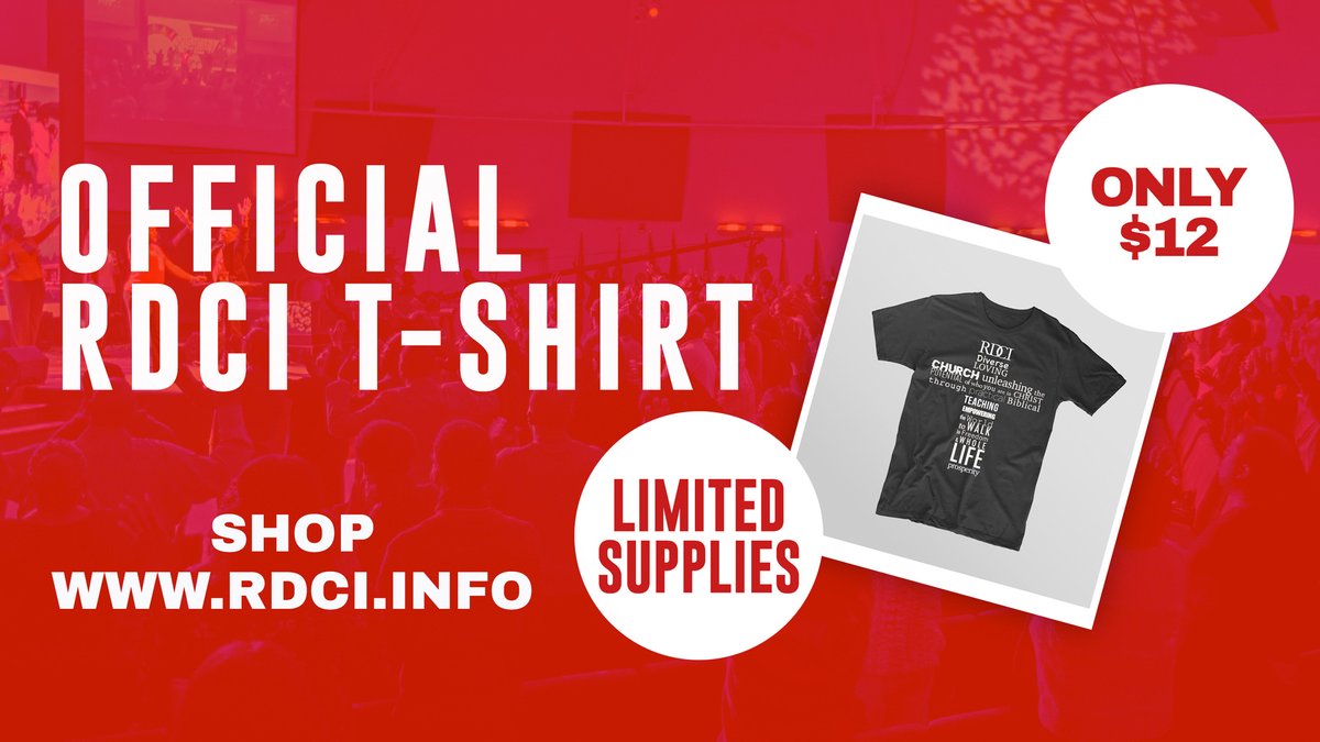 We're inviting everyone to wear their RDCI t-shirt on Resurrection Sunday.
Don't have one?
Purchase yours today at rdci.info!