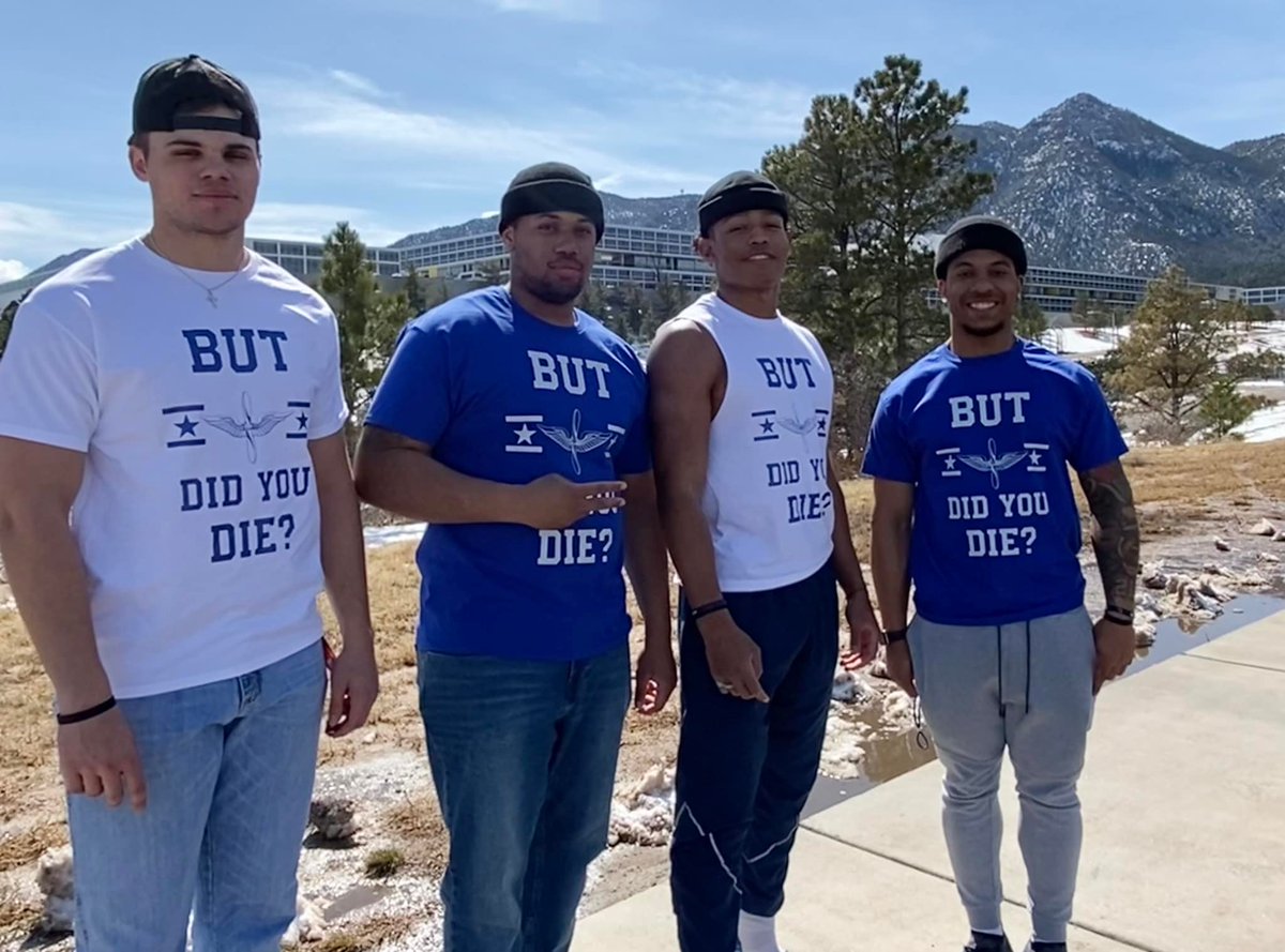 hnctees's tweet photo. Congrats to these young men on their Recognition ceremony and continuing their journey into the @usairforce! Shirts purchased thru @hnctees. Let's Gooooooo!!! #airforce #recognitionceremony #airforceacademy #coloradosprings #hnctees #customizedclothing #customtees https://t.co/5UsKTdZgws