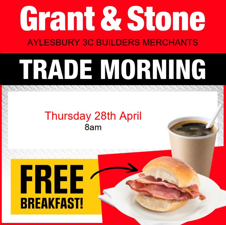 Grant and Stone (@grantandstone) on Twitter photo 🤩 Breakfast morning alert! 🤩
Head down to #Aylesbury 3C to grab yourself a bacon roll. Not forgetting the promotions and giveaways!
The branch will be joined by <a href="/Pavestone/">Pavestone UK Limited</a>, <a href="/OXtoolsUK/">OX Tools UK</a>, <a href="/PolypipeTrade/">Polypipe Building Products</a>, <a href="/Composite_Prime/">Composite Prime</a>, <a href="/merchantgrass/">ArtificialGrass.com</a>, @VELUXGBI, <a href="/STSUKLtd/">STS Ltd</a> and @Tweets_by_Brett 🤩 Breakfast morning alert! 🤩
Head down to #Aylesbury 3C to grab yourself a bacon roll. Not forgetting the promotions and giveaways!
The branch will be joined by <a href="/Pavestone/">Pavestone UK Limited</a>, <a href="/OXtoolsUK/">OX Tools UK</a>, <a href="/PolypipeTrade/">Polypipe Building Products</a>, <a href="/Composite_Prime/">Composite Prime</a>, <a href="/merchantgrass/">ArtificialGrass.com</a>, @VELUXGBI, <a href="/STSUKLtd/">STS Ltd</a> and @Tweets_by_Brett