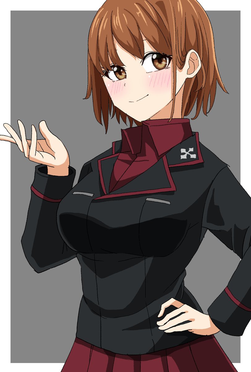 「耳出し黒森峰西住みほ概念
#ガルパン 」|みなづきのイラスト