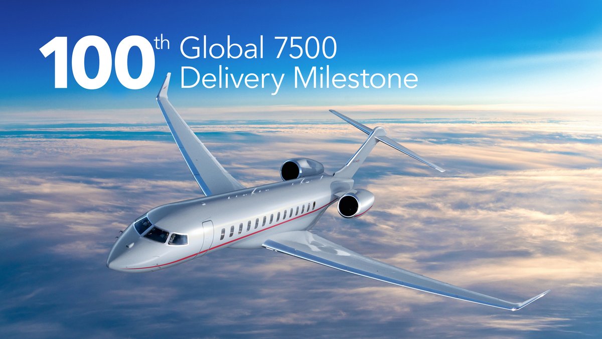 Celebrating the Delivery of @VistaJet’s 10th, and #Bombardier’s 100th, #Global7500 Business Jet in Another Milestone for the Industry Flagship. loom.ly/uh4ATLE