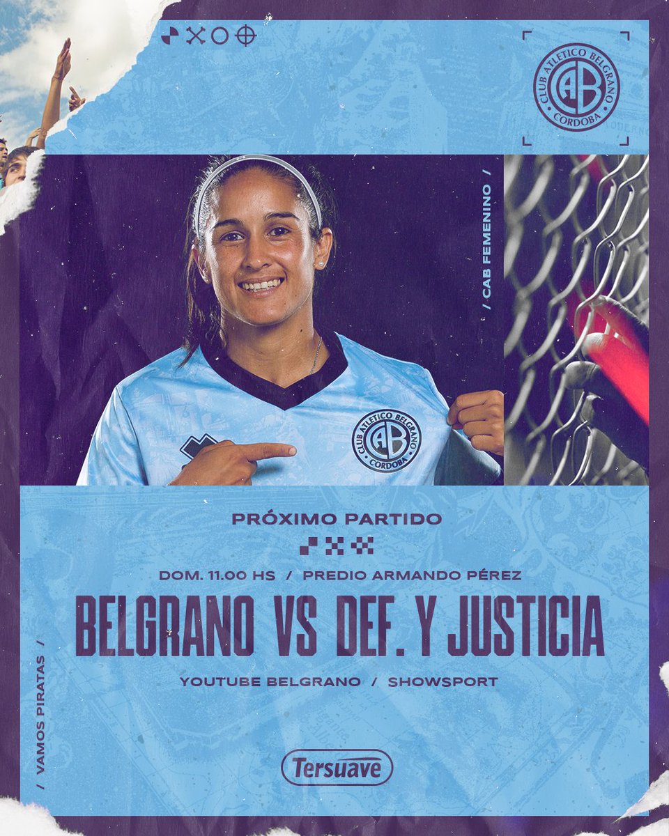 #FemeninoBelgrano 
PRÓXIMO PARTIDO 🔜

#Belgrano 🆚 #DefensaYJusticia
📆 Domingo 3/4
⌚ 11:00
🏟 Predio Deportivo Armando Pérez

📺<a href="/ShowsportCanal/">Canal Showsport</a> y canal de YouTube del Club

Toda la información 👉 bit.ly/3DqR6DT