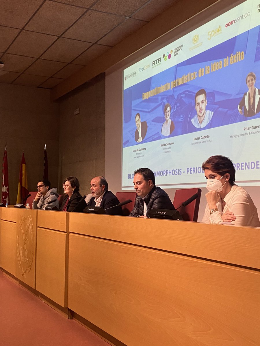 ProComAsoc's tweet photo. Arranca el panel de Emprendimiento Periodístico: De la idea al éxito #Procom2022 @ferpemi @SalvaMolina_COM https://t.co/M94Ar3vJTW