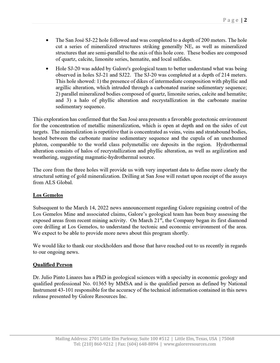 Galore Resources Inc tweet media
