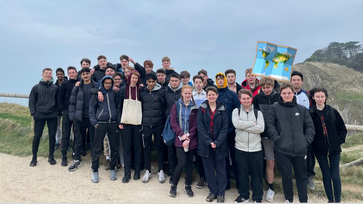 Year 12 Geography, enjoying their trip to Lulworth Cove