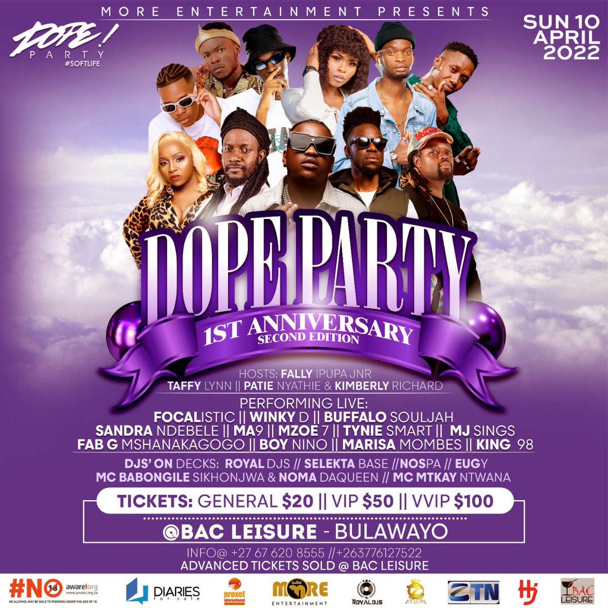 #FokusZW (@fokus_zw) on Twitter photo On Sunday 10 April #Bulawayo will host the biggest show sofar in the city the Dope Party featuring iPresident Ya Strata <a href="/FOCALISTIC/">President ya Straata 👨🏾💼</a> <a href="/winkydonline/">Winky D</a> <a href="/buffalosouljah1/">Even Badman Fall In Love Out</a> <a href="/MzoeSeven/">#Mzoe7</a> <a href="/SandraNdebele/">Sandra Ndebele</a> <a href="/mshanakagogo/">Fab G MshanakaGogo</a> <a href="/ma_9nine/">izanka lakobulawayo</a> <a href="/iammjsings/">MJ Sings</a> <a href="/patienyathie/">thoko</a> <a href="/King98Official/">King98</a> <a href="/babongileSk/">Byo's Ndebele Rockstar</a> <a href="/NospaDJ/">Sekuru vaFufu</a> On Sunday 10 April #Bulawayo will host the biggest show sofar in the city the Dope Party featuring iPresident Ya Strata <a href="/FOCALISTIC/">President ya Straata 👨🏾💼</a> <a href="/winkydonline/">Winky D</a> <a href="/buffalosouljah1/">Even Badman Fall In Love Out</a> <a href="/MzoeSeven/">#Mzoe7</a> <a href="/SandraNdebele/">Sandra Ndebele</a> <a href="/mshanakagogo/">Fab G MshanakaGogo</a> <a href="/ma_9nine/">izanka lakobulawayo</a> <a href="/iammjsings/">MJ Sings</a> <a href="/patienyathie/">thoko</a> <a href="/King98Official/">King98</a> <a href="/babongileSk/">Byo's Ndebele Rockstar</a> <a href="/NospaDJ/">Sekuru vaFufu</a>