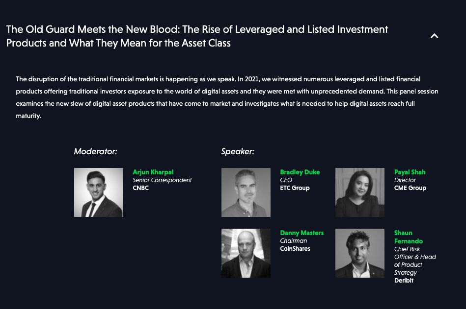 DeribitInsights's tweet photo. Don't forget to watch the live stream from the Crypto Compare Digital Asset Summit. Deribit's Shaun Fernando is live now! ๐ฝ๏ธ
https://t.co/mwzIoV1kBG
#CryptoCompareSummit https://t.co/ptbXA3SeFu
