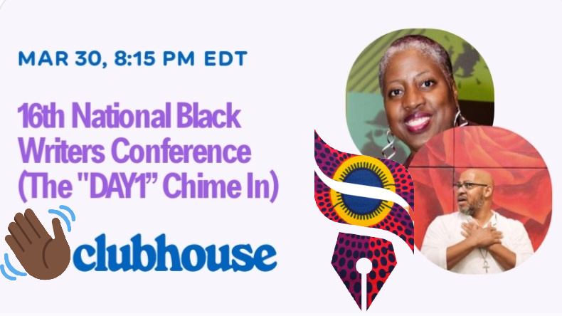 Our own <a href="/aprilRsilver/">APRIL R. SILVER</a> of <a href="/akilaworksongs/">AKILA WORKSONGS | Communications. For the Culture.</a> (communications and marketing) and long-time friend of the #Center4BlackLit, <a href="/MoBeasleySpeaks/">Mo Beasley</a>, will be on <a href="/Clubhouse/">Clubhouse</a> after tonight's keynote at the #NationalBlackWritersConference. Join the after-chat! We want to hear your voice! #NBWC2022