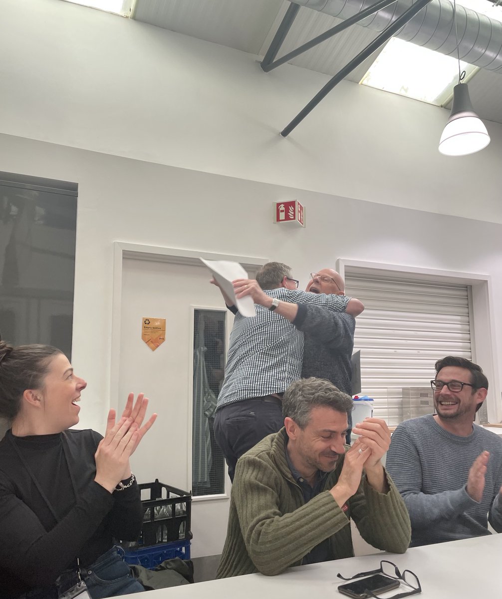 ProctorsBristol's tweet photo. Today we had our quarterly #PrOscars award ceremony, where we celebrate the #innovation, #collaboration and #consideration of our fellow Proctorians. The votes are in and we handed out prizes to our lucky winners. I think it’s safe to say Chris was very happy with the win! https://t.co/Bm6ZNyKoeW