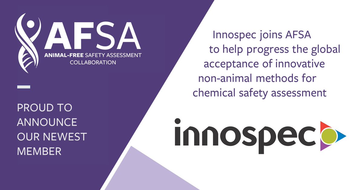 AFSAcollab's tweet photo. 📢 We are thrilled to announce our latest partnership! Innospec Performance Chemicals has joined the @AFSACollab to help accelerate our mission to promote animal-free innovation in the chemicals sector! Welcome Innospec! 🎉
#Innospec #Partnership #ChemicalSafety #NonAnimalMethods https://t.co/3NaRbKZnjR