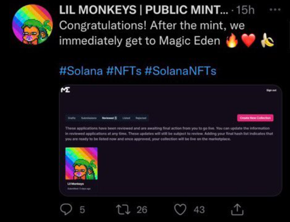 InvestigatorSol's tweet photo. 🚨 RUG ALERT🚨

@smokekongz and @lilmonkeys_nft same people that will rug todays mint @lilmonkeys_nft

DON'T MINT ITS A SCAM!

#Solana #NFTCommunity https://t.co/DWppwDrkTs