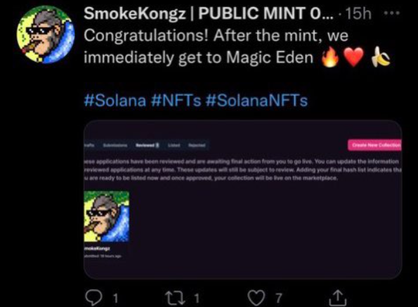 InvestigatorSol's tweet photo. 🚨 RUG ALERT🚨

@smokekongz and @lilmonkeys_nft same people that will rug todays mint @lilmonkeys_nft

DON'T MINT ITS A SCAM!

#Solana #NFTCommunity https://t.co/DWppwDrkTs