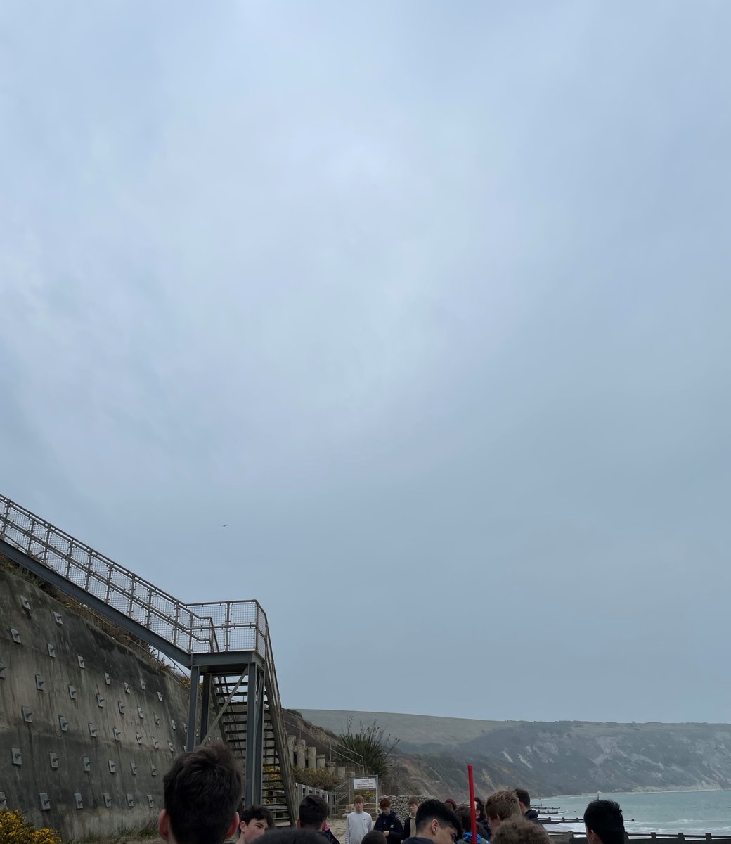 Looking at the sea defences in place at Swanage