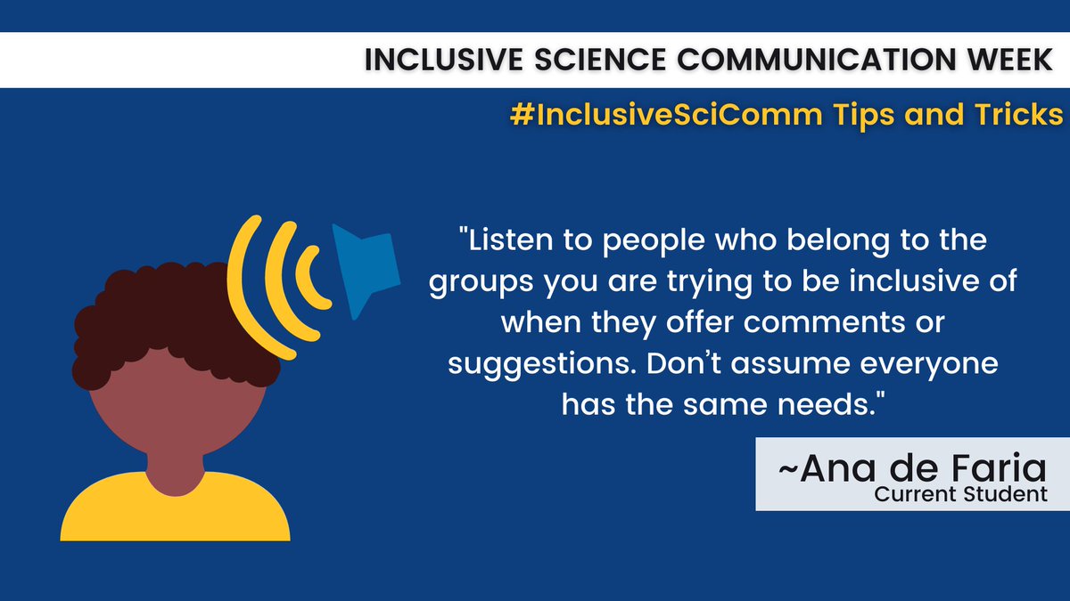 LUSciComm's tweet photo. Ana de Faria is a current #SciComm student @LUSciComm. She is an immigrant from Brasil: this is what she has to say about practicing #InclusiveSciComm https://t.co/kDKI3HaAbR