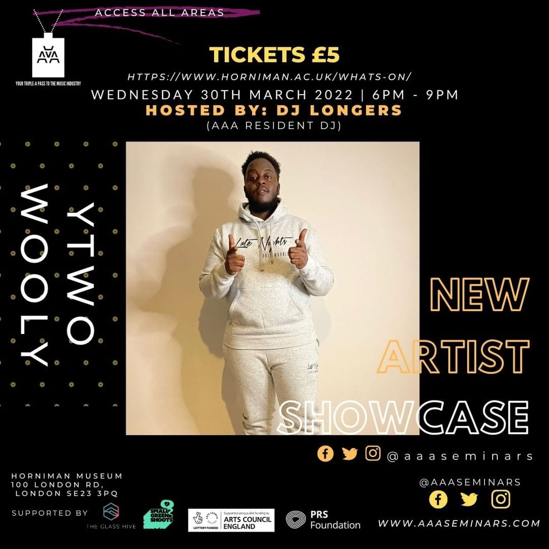 AAAseminars's tweet photo. Catch #BillyoB @Dashpowers_ and @MrYtwoWooly performing LIVE tonight at the sold out Triple A event hosted by @DJLongers from 6pm @HornimanMuseum on “Indie, Major or DIY?” Do artists NEED a label in 2022? Moderated by @jaymcgregor_ https://t.co/pnHphHPR61