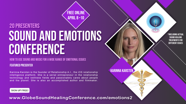 KarinnaKarsten's tweet photo. Join me at the Sound and Emotions Conference weekend. Listen, Watch, Receive, Recalibrate. 
https://t.co/WGssF6AOuU https://t.co/v5eQJXknym