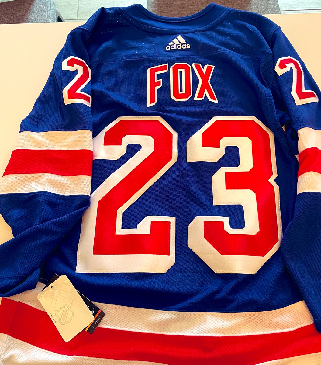 NYRANGERS_87's tweet photo. New York Rangers Game Day Giveaway! Adam Fox Authentic Jersey. If Foxy Scores, someone who Follows, Retweets &amp; Likes My Pinned Tweet will win. #NYR #NHL #MLB #Yankees #Mets #HockeyTwitter #MarchMadness https://t.co/UBiiqcGGkL
