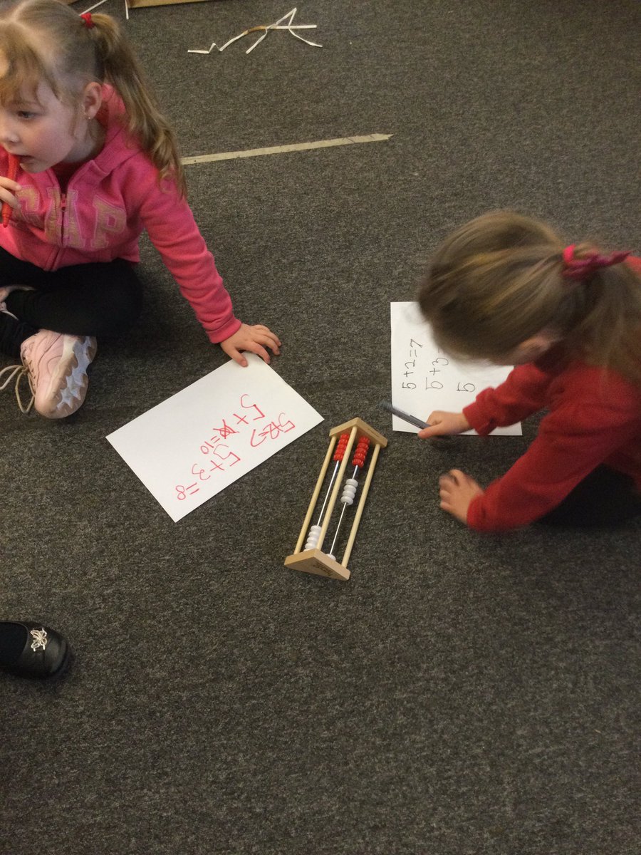 cashprimary's tweet photo. Amazing maths learning today. We have been thinking about about 5 and a bit. The children were able to say different amounts such as 7 was made up of 5 and 2 more. 8 is made up of 5 and 3 more. #ncetm #numbermastery https://t.co/zJ7ME0J33r