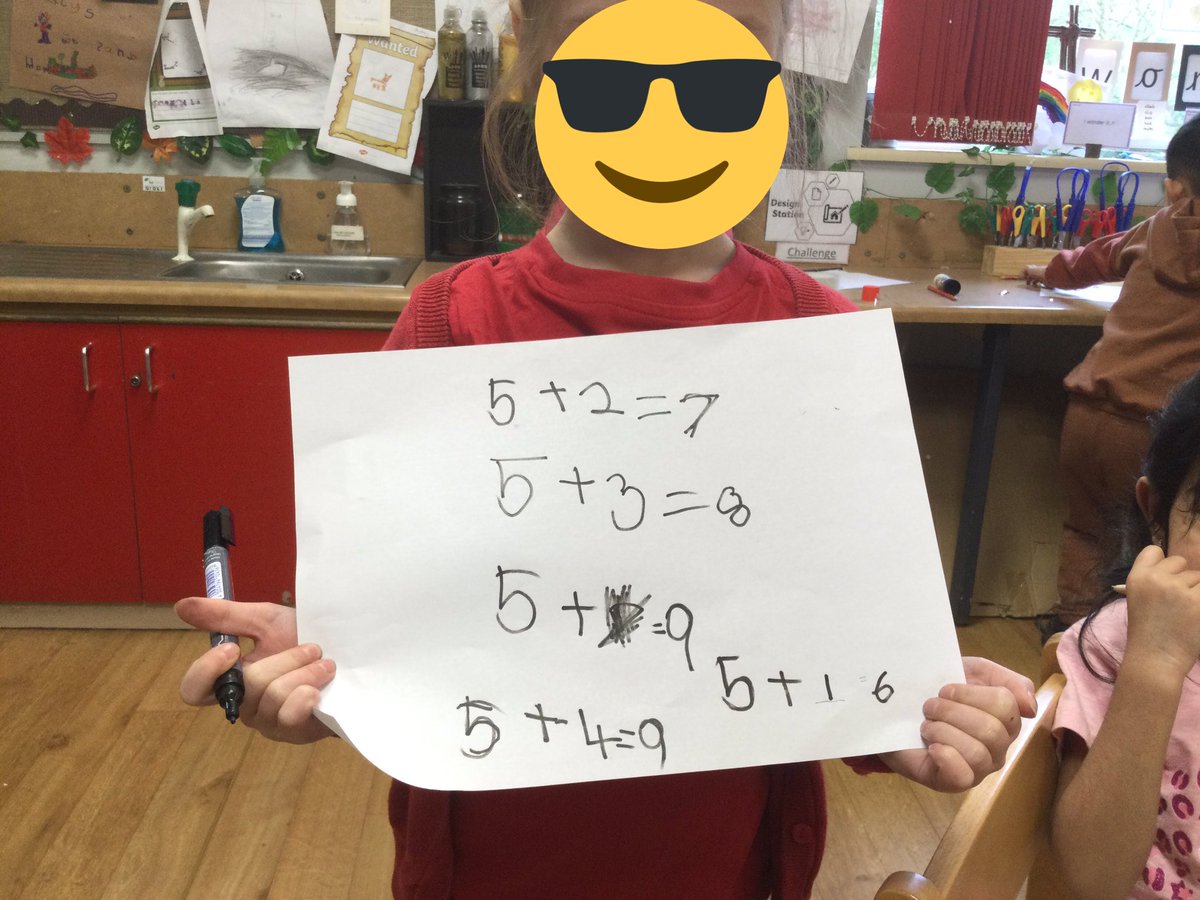 cashprimary's tweet photo. Amazing maths learning today. We have been thinking about about 5 and a bit. The children were able to say different amounts such as 7 was made up of 5 and 2 more. 8 is made up of 5 and 3 more. #ncetm #numbermastery https://t.co/zJ7ME0J33r