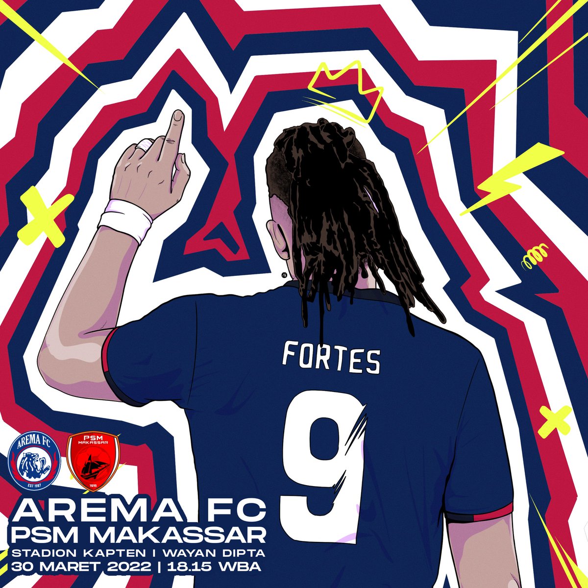 anjarxakhi's tweet photo. TUNTAS!!!๐ฆ๐
โข
@liga1match #34
@aremafcofficial v @psm_makassar
๐ Stadion Kapten I Wayan Dipta
๐ 30.03.2022
โฐ 18.15 WBA
โข
#salamsatujiwa ๐ฆ #aremaday #nganemday https://t.co/vYQc79uBFO