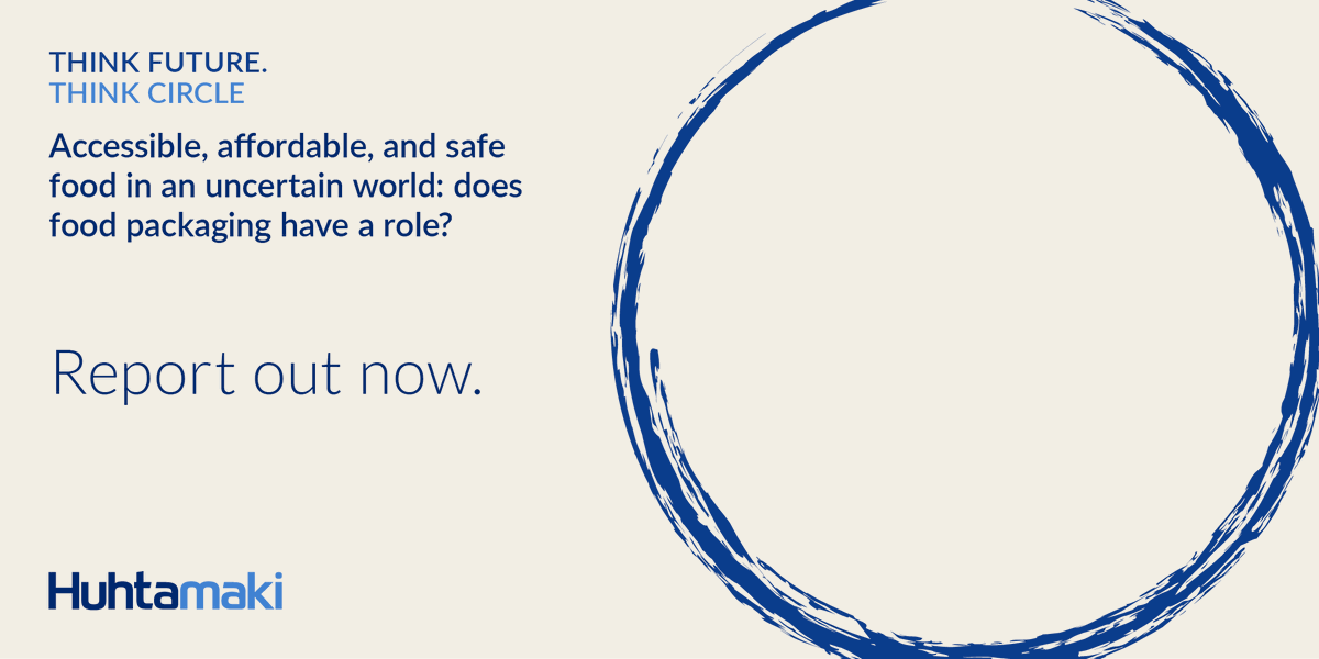 HuhtamakiGroup's tweet photo. Join our roundtable discussion on accessible, affordable and safe food and the role of #foodpackaging in #sustainable #foodsystems, today and in the future. Read the articles on https://t.co/XELaEzFuyJ #ThinkCircle https://t.co/uW71mZIsFI