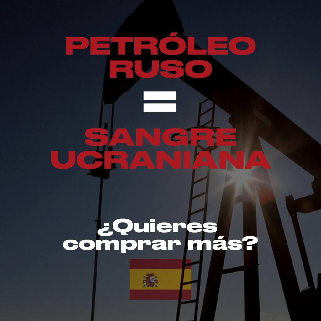 CyberSun2022's tweet photo. @raquelsjimenez ¡Dejen de apoyar la guerra de Ucrania!  La guerra ruso-ucraniana es un genocidio.  La batalla se está pagando con dinero obtenido de las ganancias del petróleo.  El petróleo ruso no debe comprarse.  #EmbargorussianOil https://t.co/KFjqGm6PAl