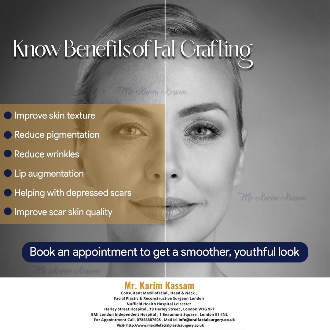 Volume loss is a natural part of the aging process. As collagen production slows, existing collagen breaks down. 

click here- maxillofacialplasticsurgery.co.uk

#mrkarimkassam #maxillofacial #fatgraft #benefits #london #leicester