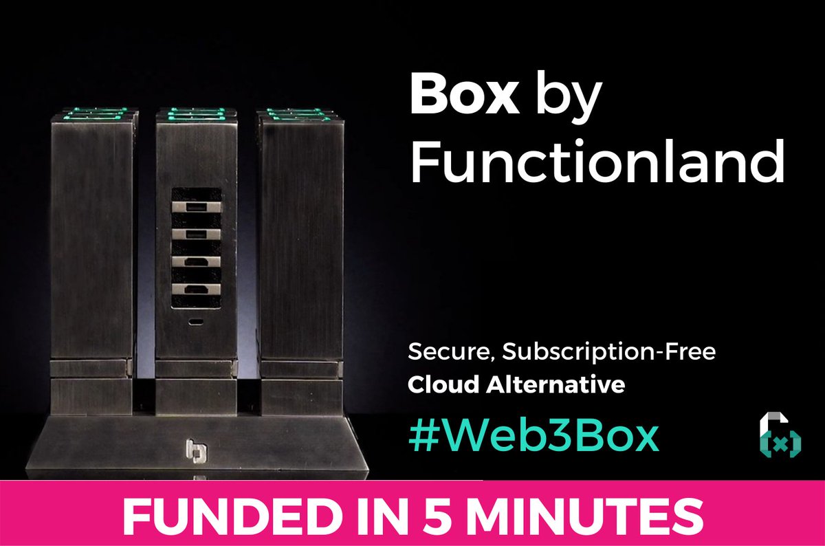 🥳🚀100% Funded! 🥳🚀 
We hit 100% funded of our crowdfunding goal in under five minutes! 
There are less than 100 Super Early Birds left of our Box Lite and Box XL is already sold out! Get yours now! igg.me/at/functionland