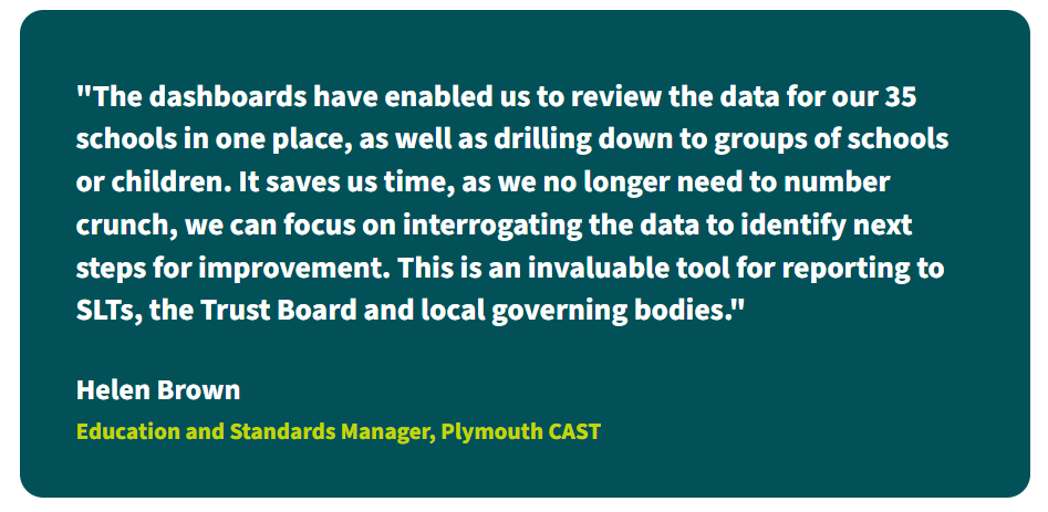 scomiseducation's tweet image. Have you had a chance to look into our #ManagedReportingService yet? We're proud to be working with fantastic trusts such as @PlymouthCAST to help provide them with easy access to key data!
#MATs #MRS #edtech