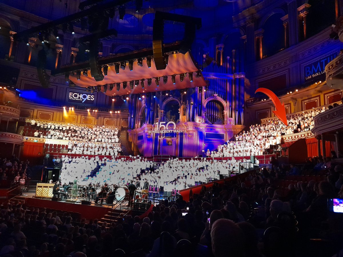 MikeTheWrite's tweet image. Went to the Royal Albert Hall last night to hear Kieran and his school choir join a mass choir for Echoes 9. The kids were so enthusiastic and joyous! I've marked KJ so you can wave - we did.