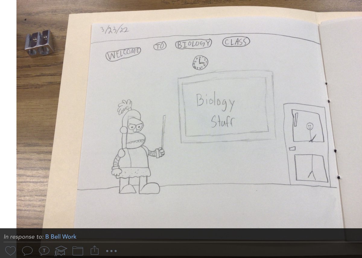 RDeike's tweet photo. A little bell work humor recently uploaded by @OPS_RMMARRS students to their online portfolios using @Seesaw https://t.co/OPogPoSTMY
