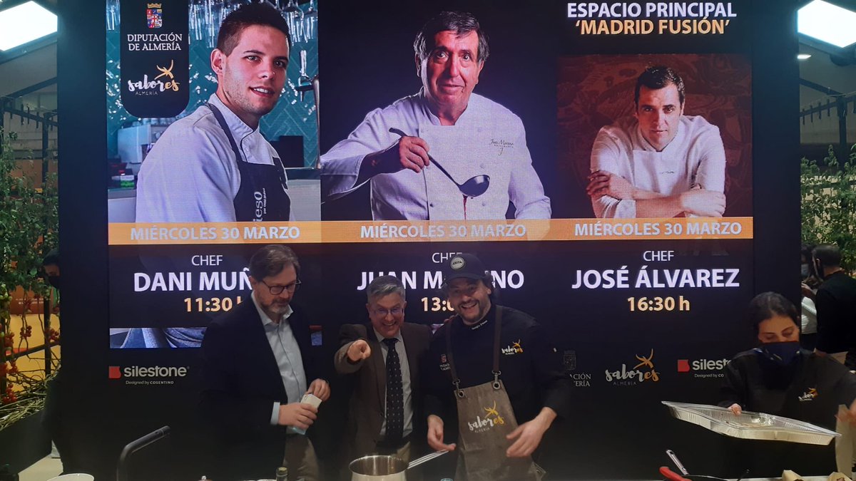 santi_alfonso's tweet photo. A las 16.30de hoy nuestro admirado chef Jose Alvarez @lacosta de El Ejido, debutará en el escenario principal de ⁦@madridfusion⁩ , un hito de la cocina almeriense. Enhorabuena ⁦@Silestone⁩ https://t.co/3iJEgv7mVv