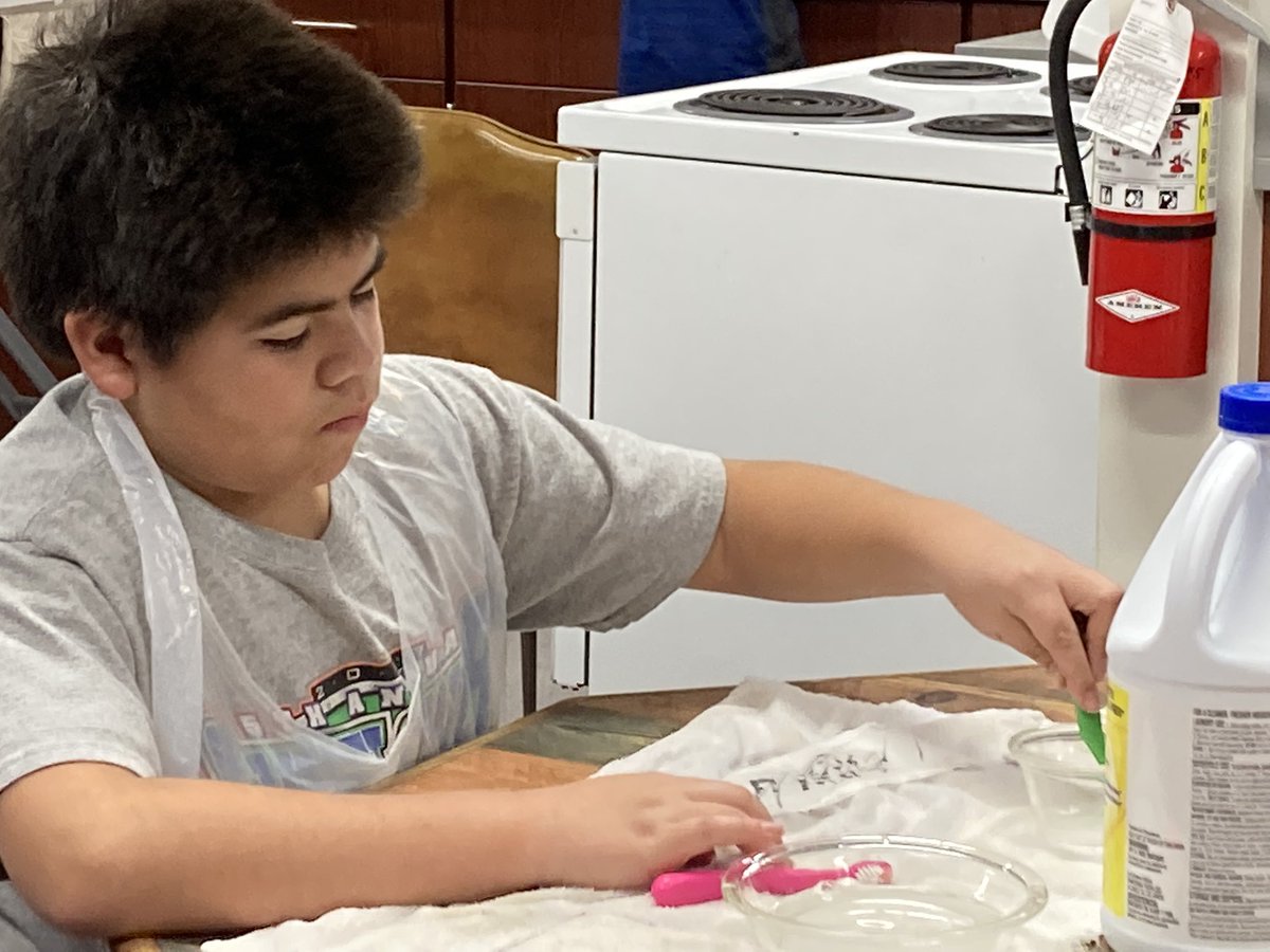 SCMS466MKough's tweet photo. @SCMS466 Don’t let them tell you any different-the 6th grade is experimenting with ways to remove laundry stains! #dirtylaundry https://t.co/Gq4gzRRORO