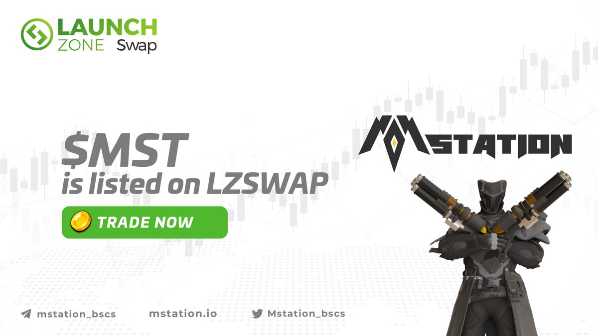 launchzoneann's tweet photo. 🚀 #MStation $MST is now officially listed on LZ Swap! 

⚡If you want to trade $MST for the best rate and fee, go to #LZSwap  🤩 

Link: https://t.co/Bjfi3elZcz https://t.co/vJrgmsuNvl