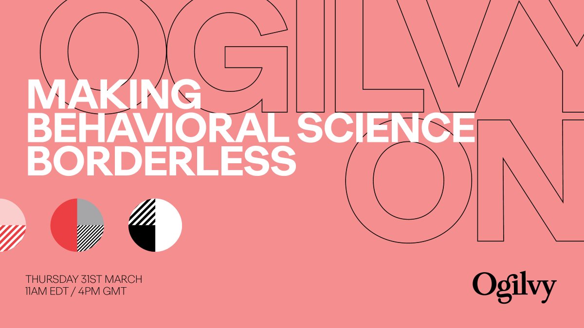 From fighting malnutrition in West Africa to halting drunk driving in Australia to reducing littering in London, join #OgilvyOn this Thursday for a deep dive into the behavioural science interventions addressing the world’s stickiest challenges. Register:

bit.ly/3uMIrbl