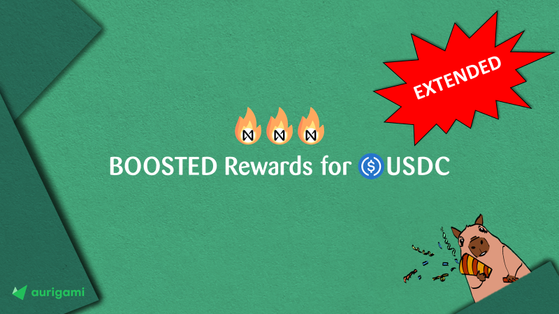 aurigami_PLY's tweet photo. Aurigamists, we listened. 

The 💘 party for $USDC goes onnnnn!!! 🎉

BOOSTED rewards for $USDC will continue for another week until 6 April, 10pm UTC+8 🔥🔥🔥

A grand total of 5,000 $NEAR will be up for grabs, so just slide right into these folds good sers 😳 https://t.co/q0rfPuGKzs