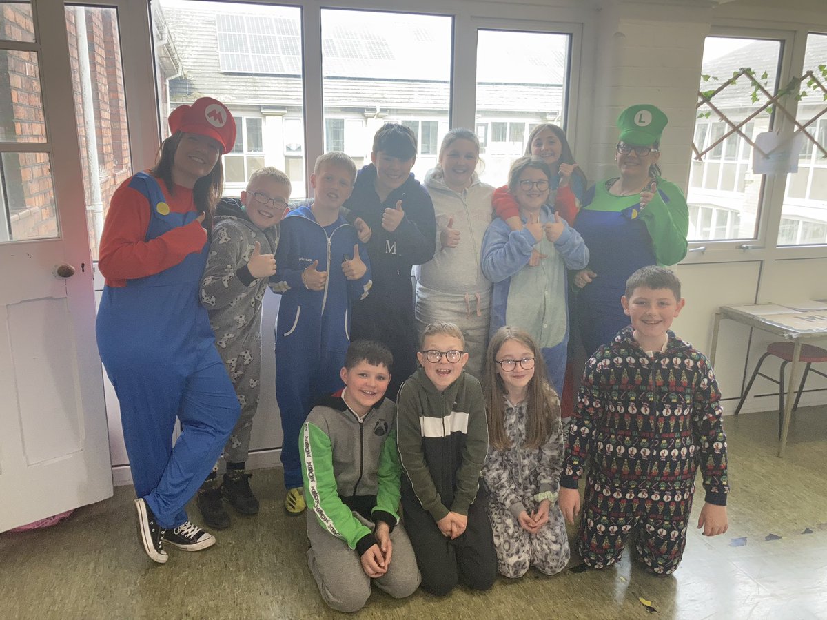 BubsyTownhill's tweet photo. Y6s have been nice and comfy today in their onesies, as part of autism acceptance week with Mario and Luigi even making an appearance! 😂 #tcsyear6 #AutismAcceptanceWeek #onesiewednesday https://t.co/QMkAL9hCIj