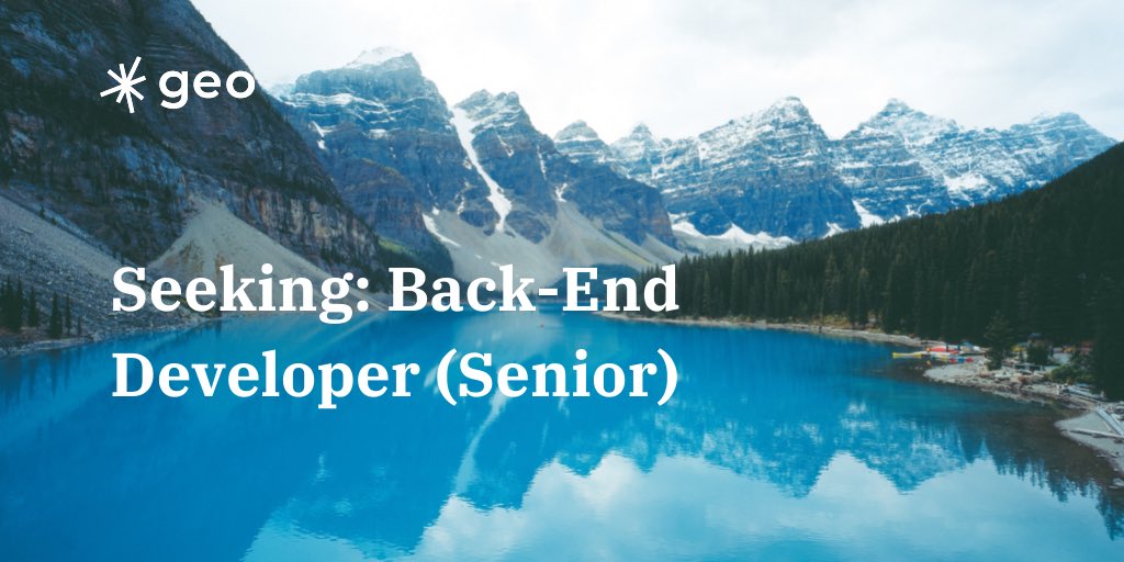 We're #hiring a back-end web #developer for creating, coding, and improving servers and databases. 

Amongst many key skills, the ideal candidate is willing to learn anything and has proficiency in Python, Javascript, and Cloud services.

#Apply now: sparkgeo.com/careers/back-e…