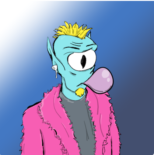 WallStAliens's tweet photo. Giving away 1 Special Edition Alien NFT.  Features one of a kind properties (background, yellow goatee, custom bubblegum color)
#art #nft #nfts 
#NFTGiveaway
To Enter:
1⃣ - *Follow*
2⃣ - Retweet This Tweet + ❤️
3⃣ - Drop your wallet
Winner will be announced this week. https://t.co/jW0iIVkgq8