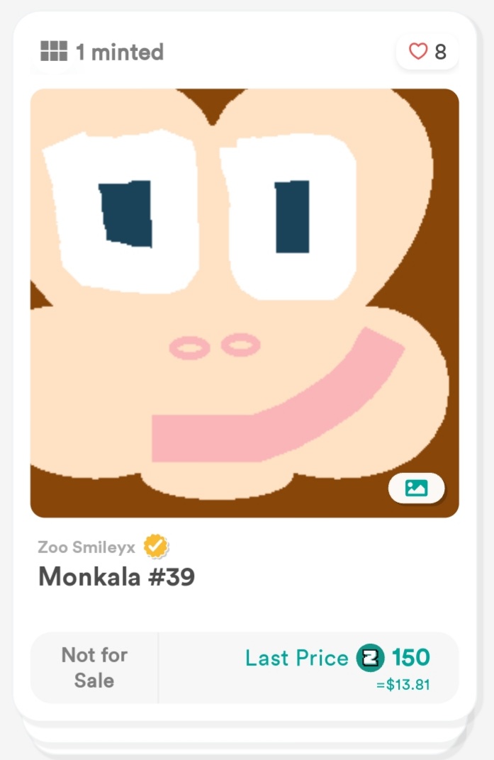 NFTBlueMonkey's tweet photo. My all time coolest Zoo Smileyx 🔥🔥

➡️  Check this out  ⤵️

https://t.co/nZkrar0JUB

#NFTCommunity #GrumpyWan 
#NFT #nftart #NFTCollection #OpenZoo #Wanchain #WanGirls #ZooKeeper https://t.co/qI2QoZz29L