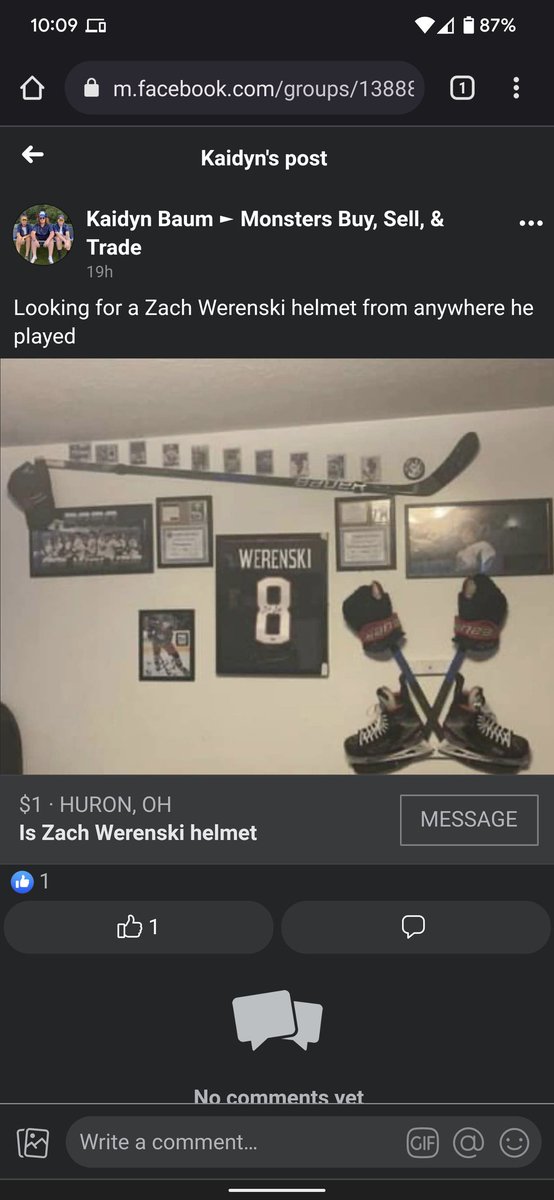 AnthAbou's tweet photo. @ZachWerenski slim chance but can you help this fan out? You look important to them lol https://t.co/VESSyJzMSg