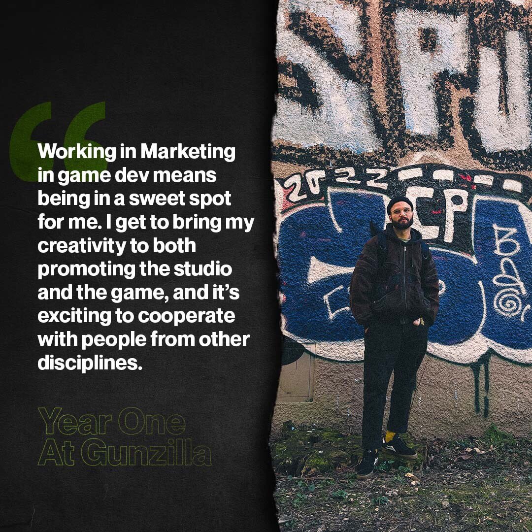 GunzillaGames's tweet photo. It was quite and eventful #YearOneAtGunzilla for our Marketing Graphic Designer Chaker. See his story 👇
Want to start a long and eventful game dev journey? See our open positions: https://t.co/hvFBdII557 https://t.co/XR20FvS3Mt