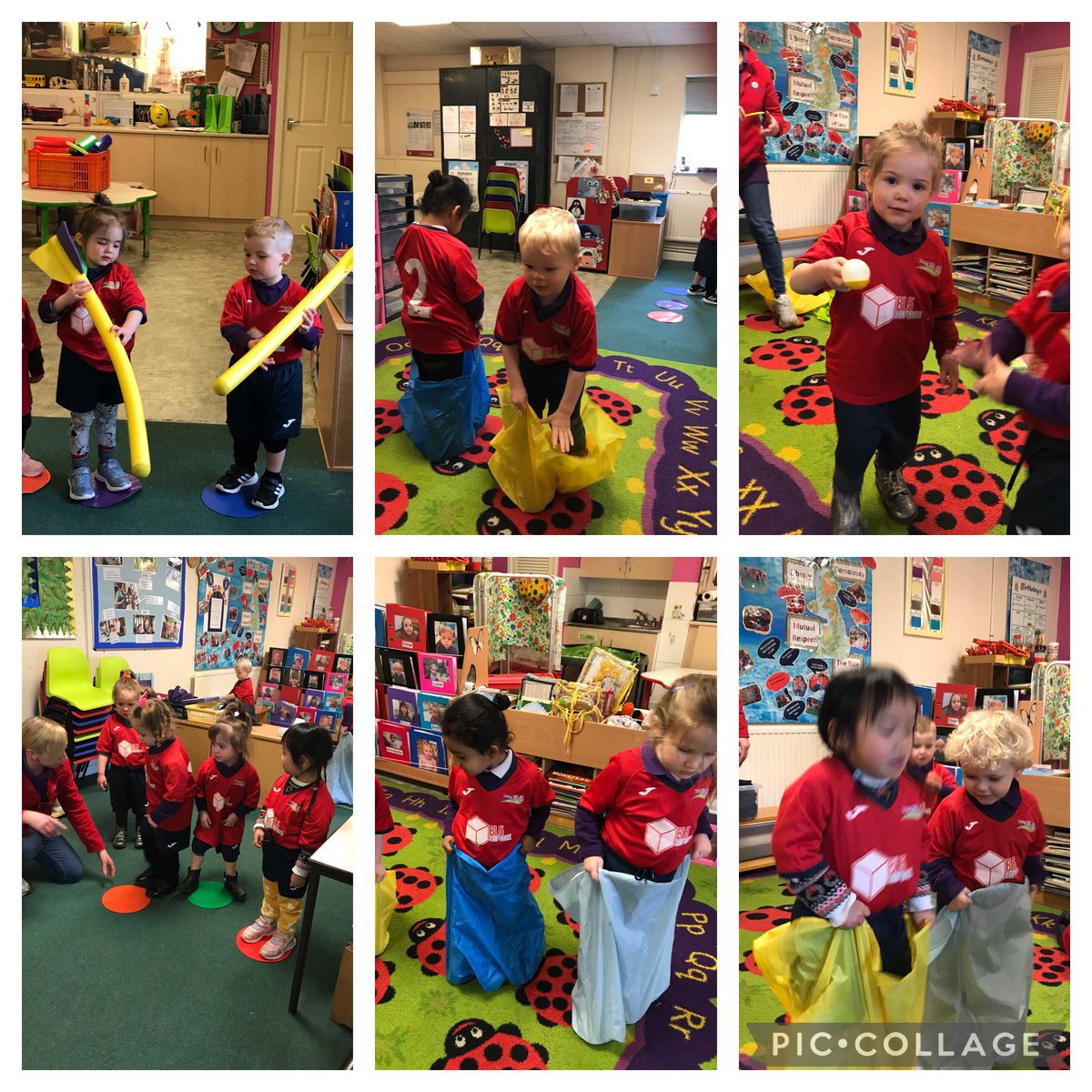 elonreevemus450's tweet photo. What a busy day! We’ve done #PE where we took turns, had a go at the #sackrace #eggandspoon #javelin #colourrecognition then we made a papier mache tomb for Jesus for our #easter learning, we’ve done some colouring #grossmotorskills and some lovely #nurseryrhymes #rowrowyourboat https://t.co/FqYj8lDxNk
