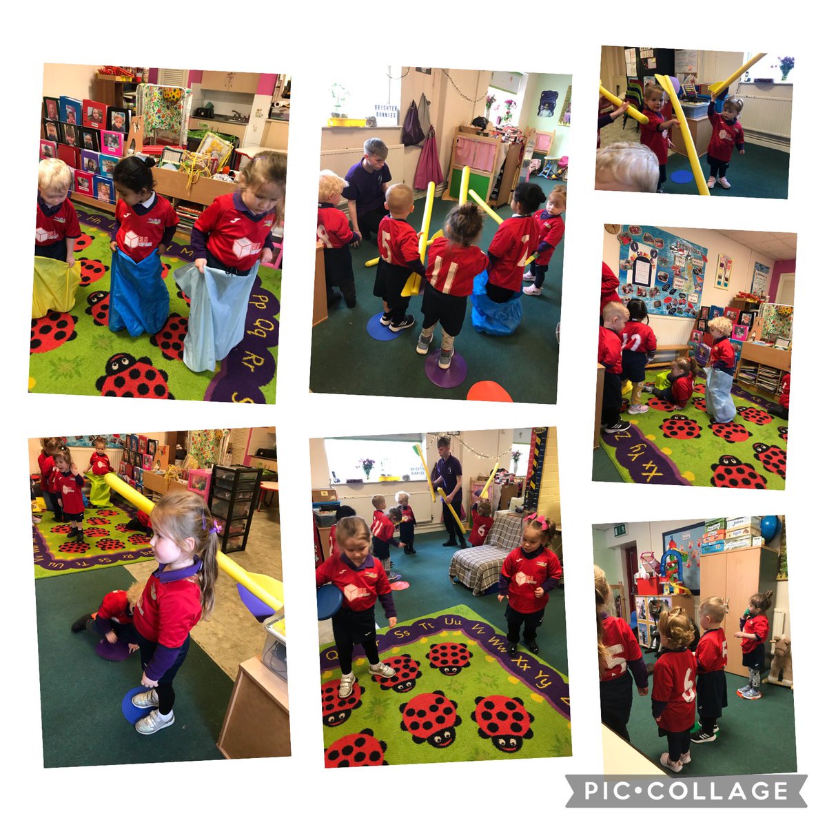 elonreevemus450's tweet photo. What a busy day! We’ve done #PE where we took turns, had a go at the #sackrace #eggandspoon #javelin #colourrecognition then we made a papier mache tomb for Jesus for our #easter learning, we’ve done some colouring #grossmotorskills and some lovely #nurseryrhymes #rowrowyourboat https://t.co/FqYj8lDxNk