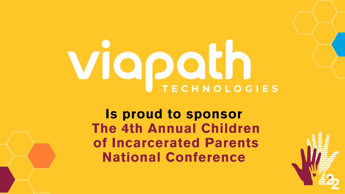ViaPathTech's tweet photo. ViaPath Technologies is proud to sponsor the 4th Annual Children of Incarcerated Parents National Conference! Join us on March 30, April 6, and April 13. Learn more: https://t.co/bbGhofOLnB
#CIP, #CIPConf, #YouthPartnersforChange, #CIP2022 https://t.co/zjz4hfO1LA