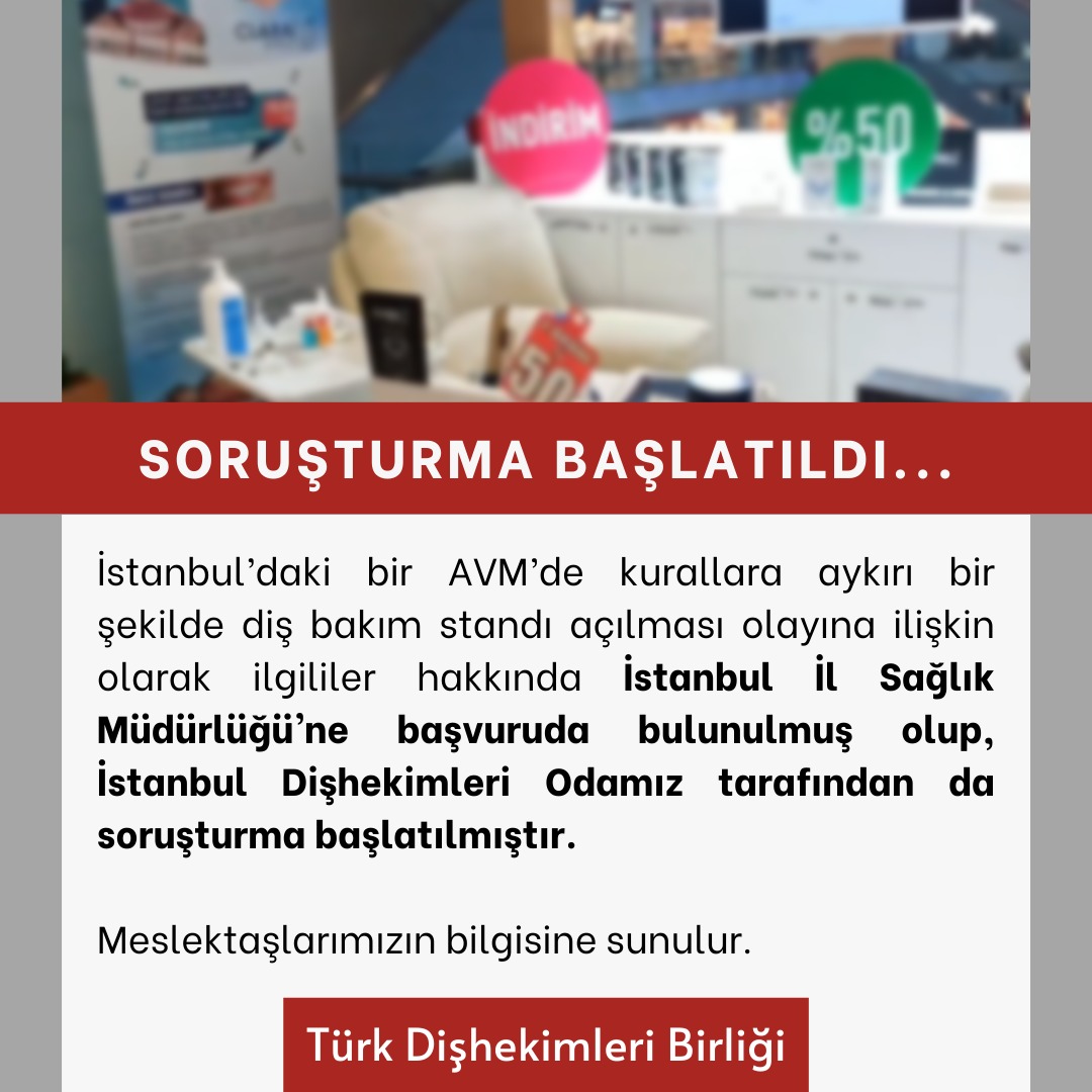 SORUŞTURMA BAŞLATILDI...

#türkdişhekimleribirliği #turkdishekimleribirligi #diş #sağlık #dişhekimi #tdbhaber #tdbd #dişhekimliği #tdböğrencikolu #fdi #BilimselDişhekimliği #tdböğrencikolu